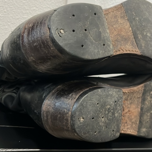 Tony lama black cowboy  boots size 10 - Picture 9 of 9